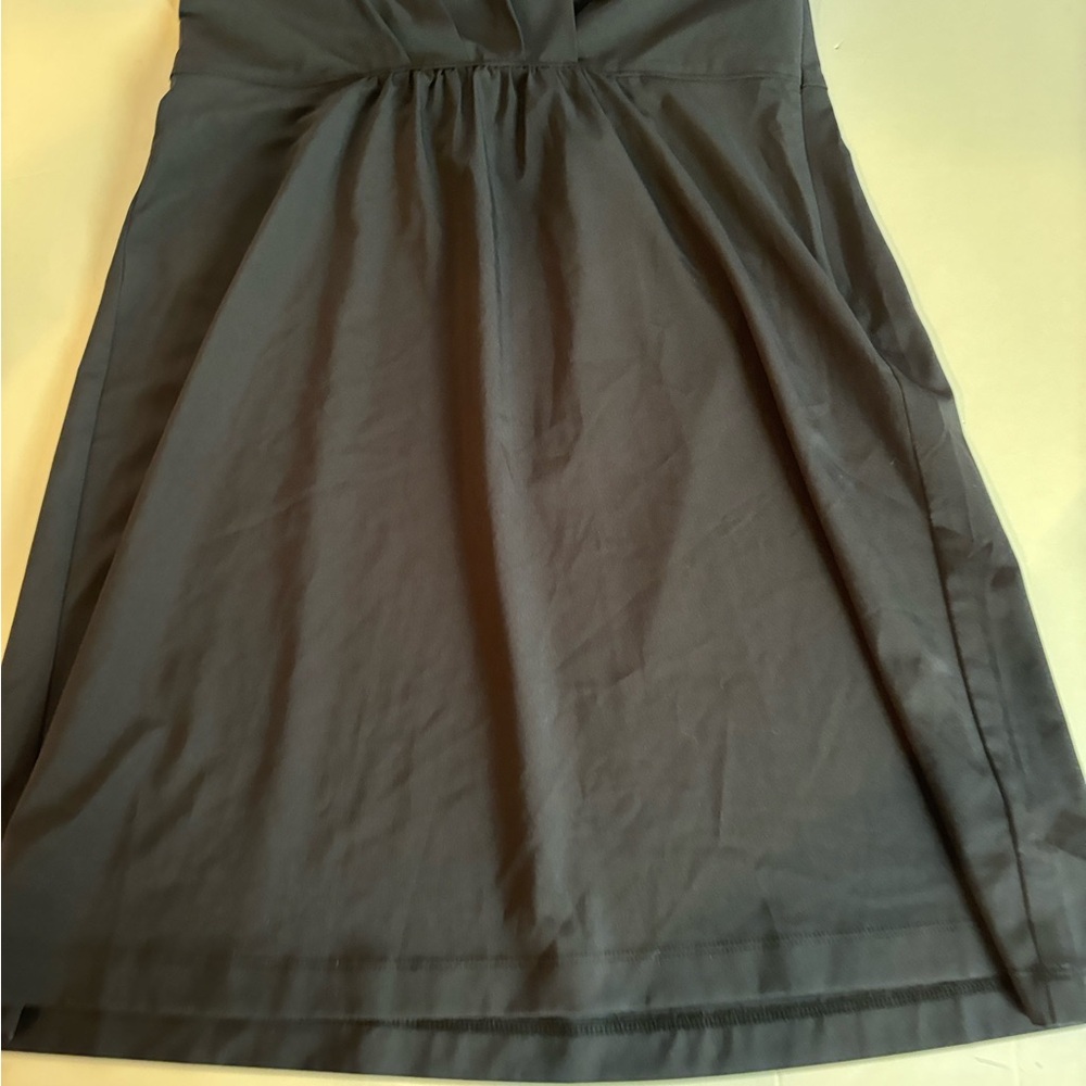 ATHLETA Sz 10 Black Halter Neck Dress - Picture 3 of 11